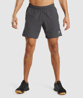 Gymshark Apex 8" Function Shorts Herr Svarta Grå | SE 3517ZUT